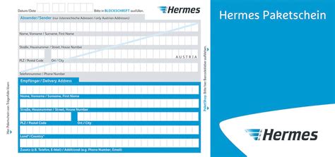 hermes paketschein firma